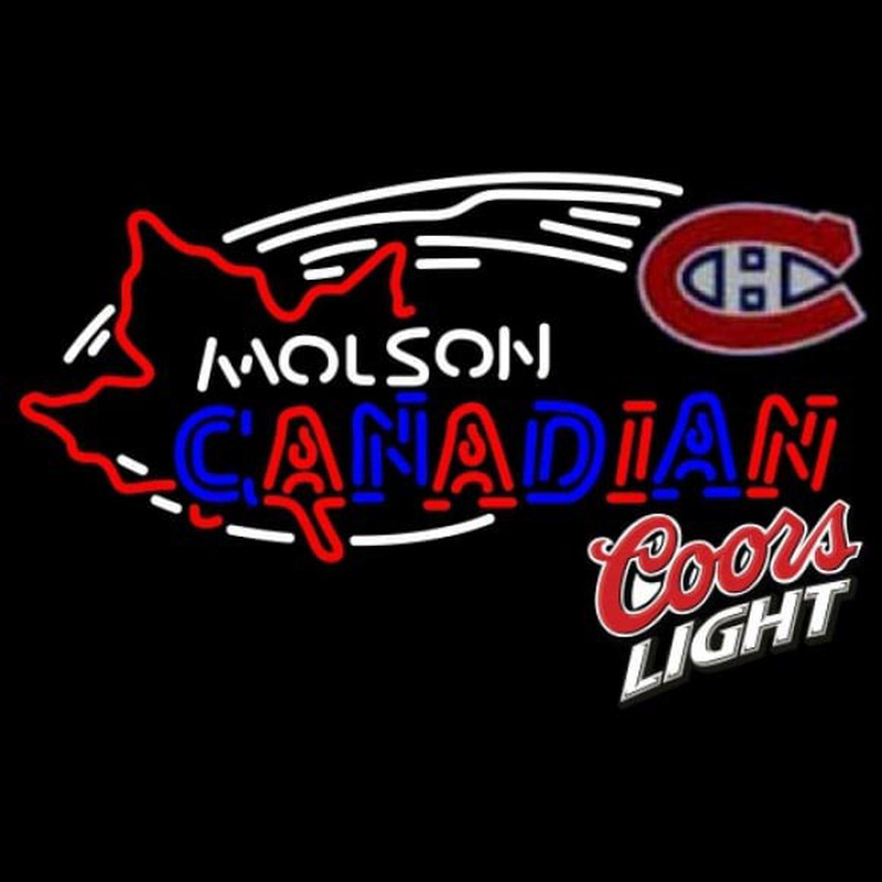 Custom Blue Moon Molson Montreal Canadiens Beer Sign Neon Sign USA
