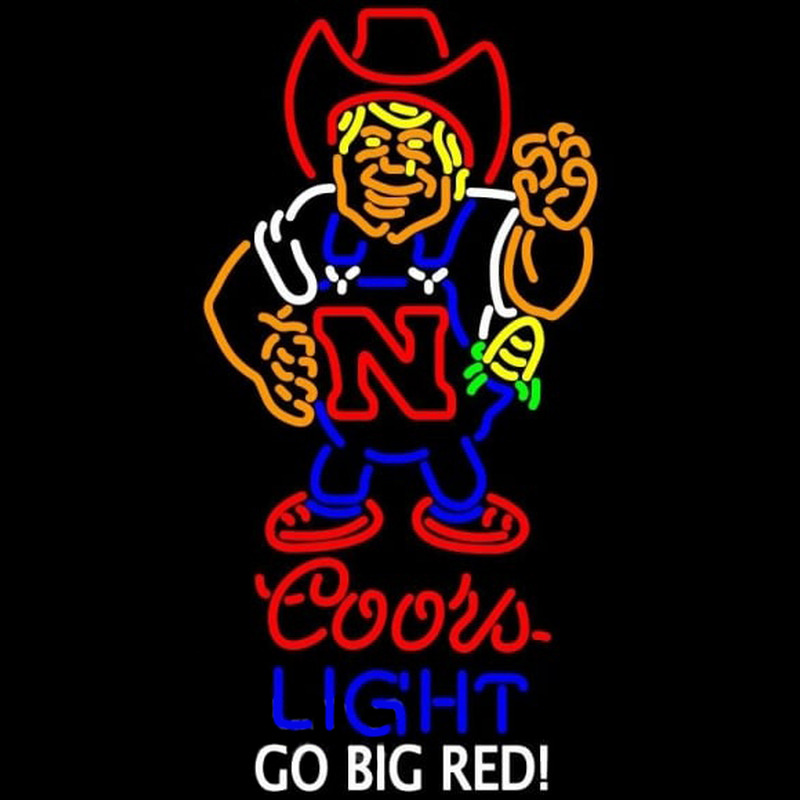 Custom Coors Nebraska Cornhuskers Herby The Husker University Beer Sign
