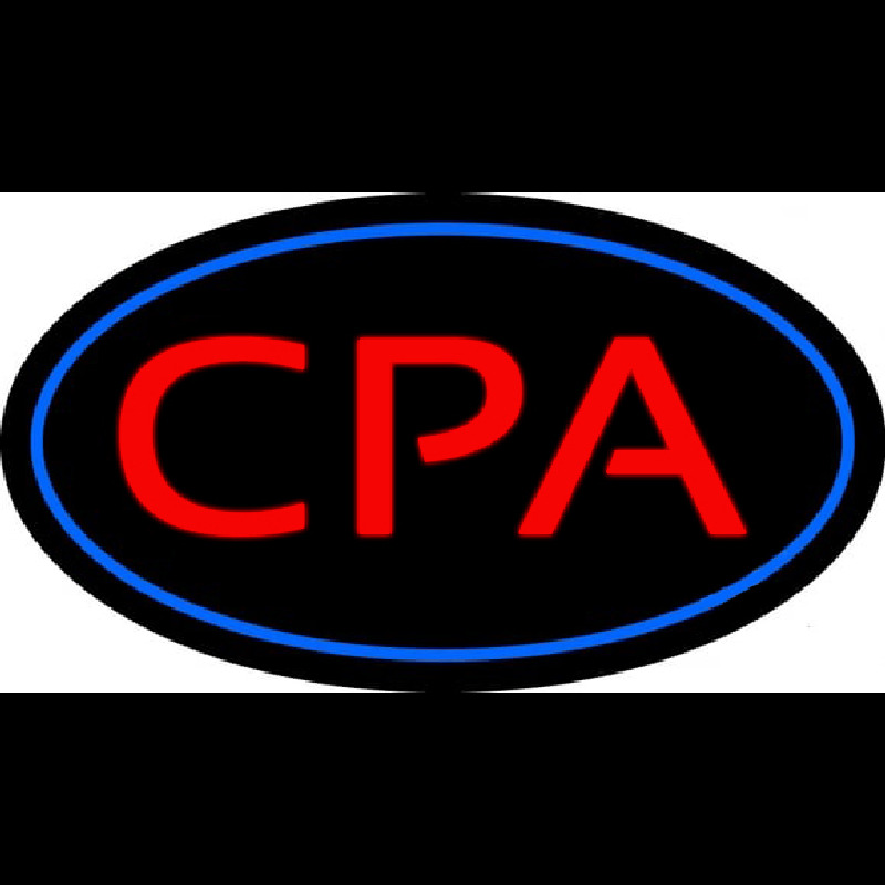 Custom Cpa Oval Blue Neon Sign USA