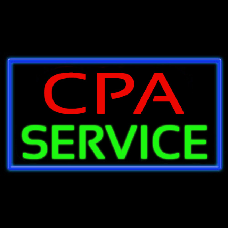 Custom Cpa Service Neon Sign USA