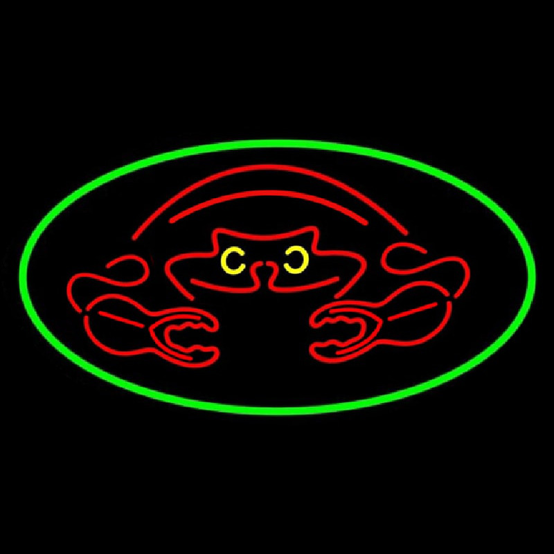 Custom Crab Red Logo Neon Sign USA