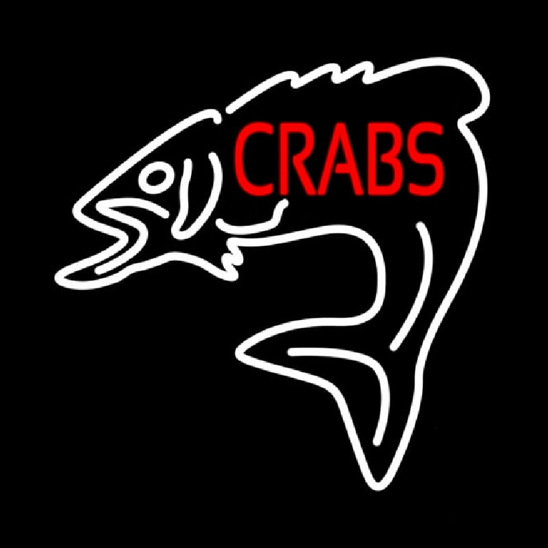 Custom Crabs With Fish Logo Neon Sign USA