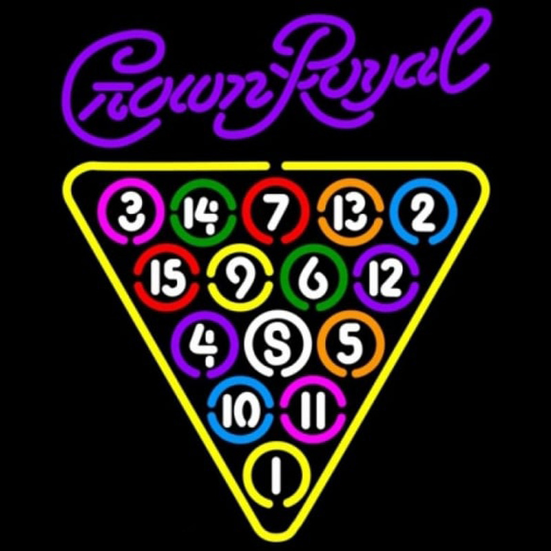 Custom Crown Royal 15 Ball Billiards Pool Beer Sign Neon Sign USA