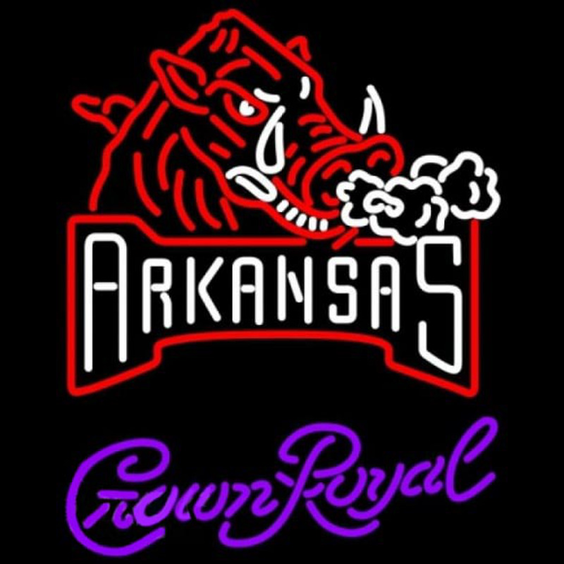 Custom Crown Royal Arkansas Razorbacks University Beer Sign Neon Sign USA
