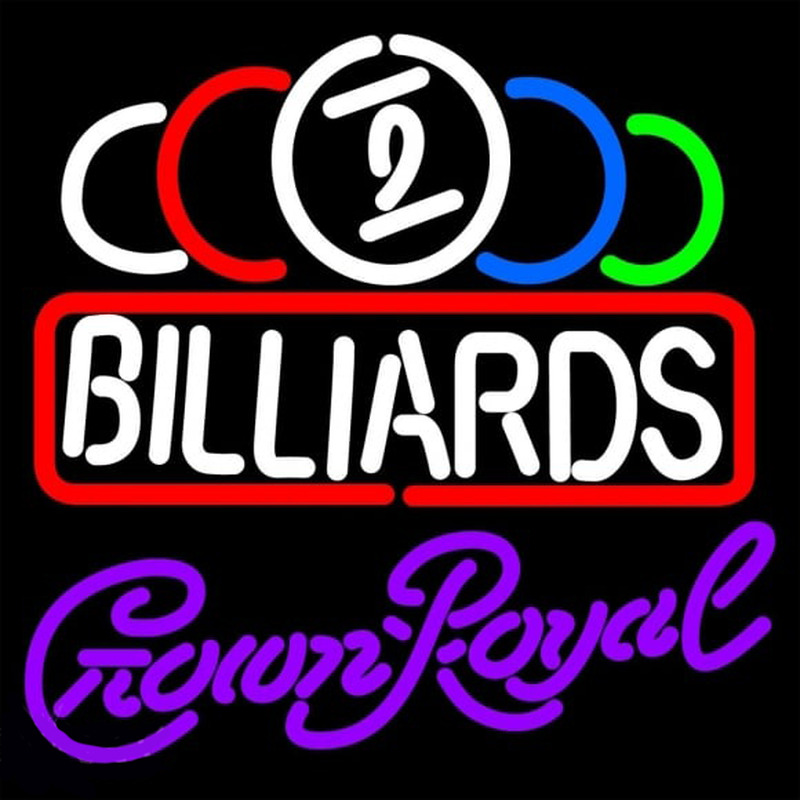 Custom Crown Royal Ball Billiards Text PoolBeer Sign Neon Sign USA
