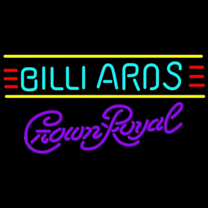Custom Crown Royal Billiards Text Borders Pool Beer Sign Neon Sign USA