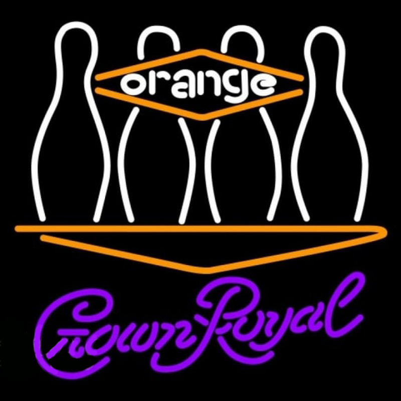 Custom Crown Royal Bowling Orange Beer Sign Neon Sign USA