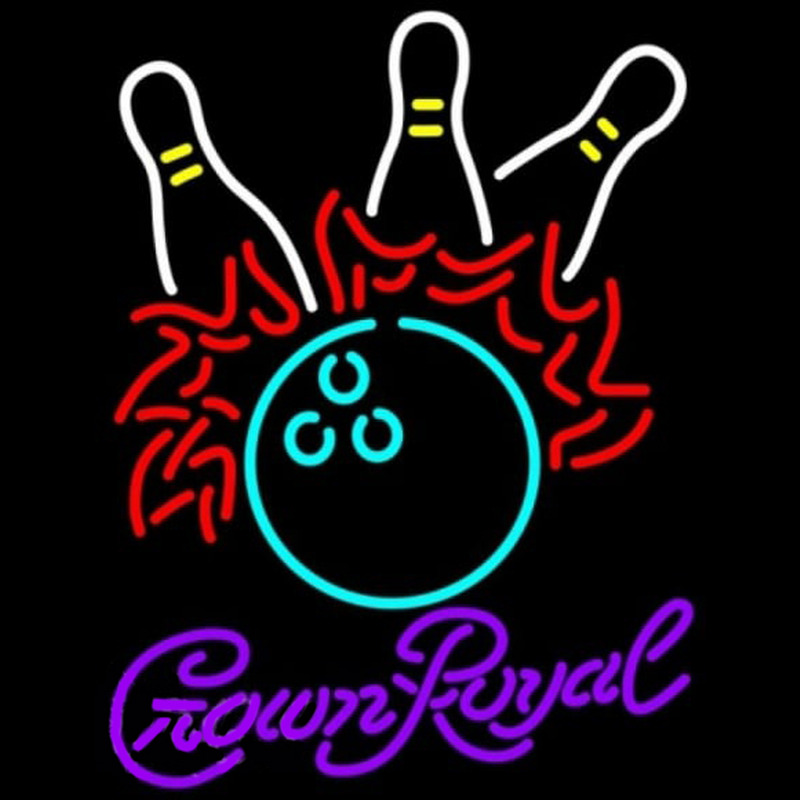 Custom Crown Royal Bowling Pool Beer Sign Neon Sign USA