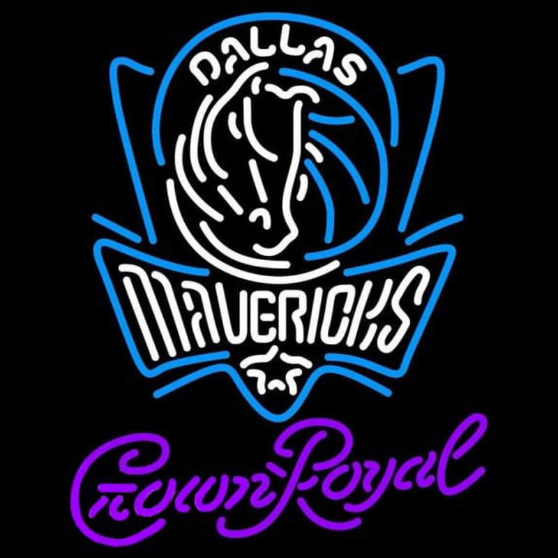 Custom Crown Royal Dallas Mavericks NBA Beer Sign Neon Sign USA