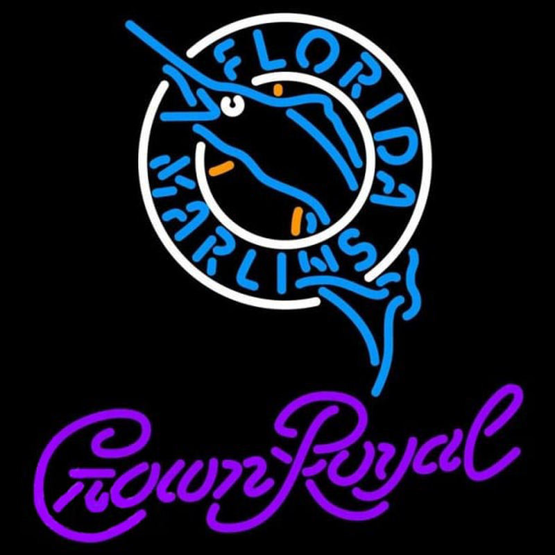 Custom Crown Royal Florida Marlins MLB Beer Sign Neon Sign USA