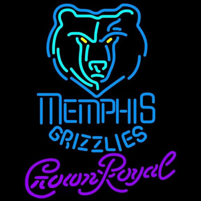Custom Crown Royal Memphis Grizzlies NBA Beer Sign Neon Sign USA