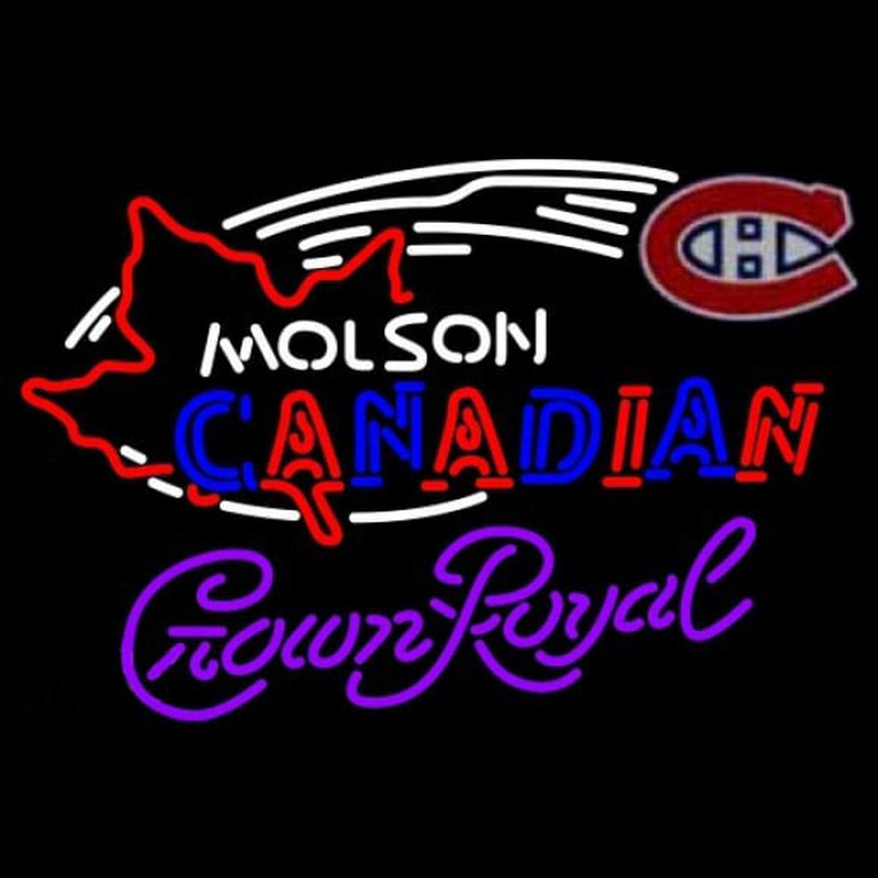 Custom Crown Royal Molson Montreal Canadiens Hockey Beer Sign Neon Sign USA