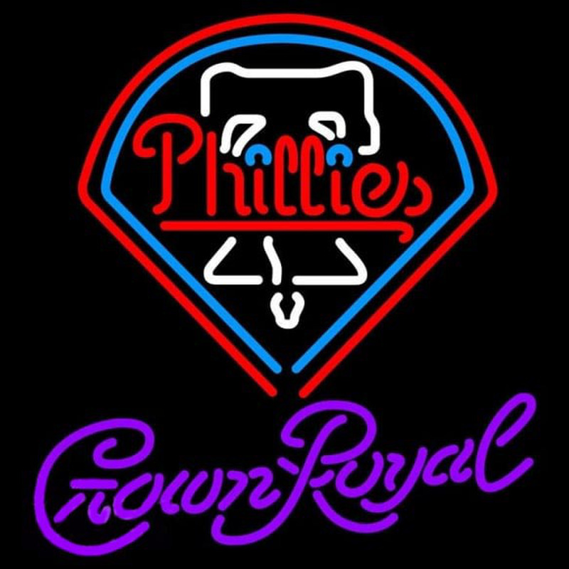 Custom Crown Royal Philadelphia Phillies MLB Beer Sign Neon Sign USA