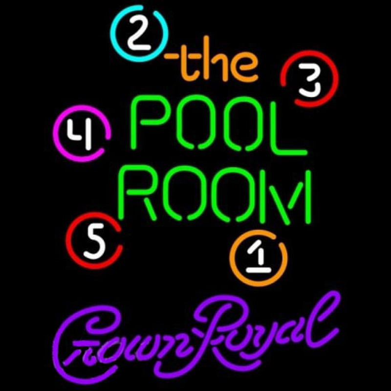 Custom Crown Royal Pool Room Billiards Beer Sign Neon Sign USA
