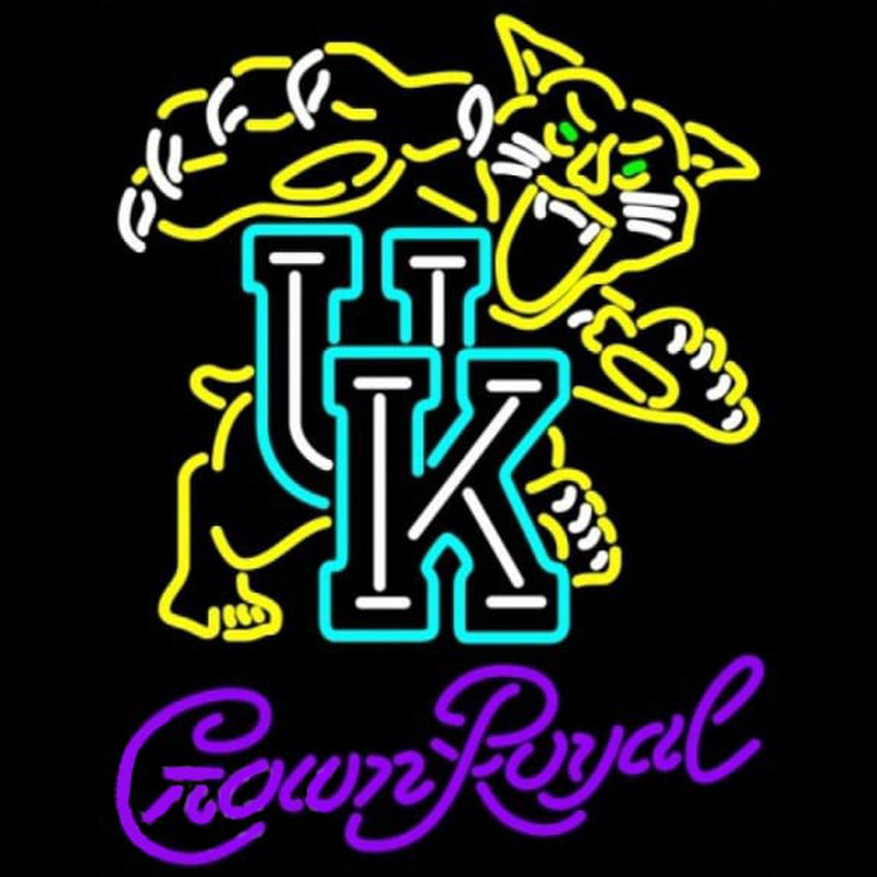Custom Crown Royal Uk Kentucky Wildcats Logo University Beer Sign Neon Sign USA