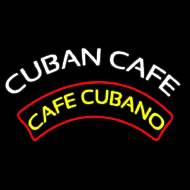 Custom Cuban Cafe Neon Sign USA