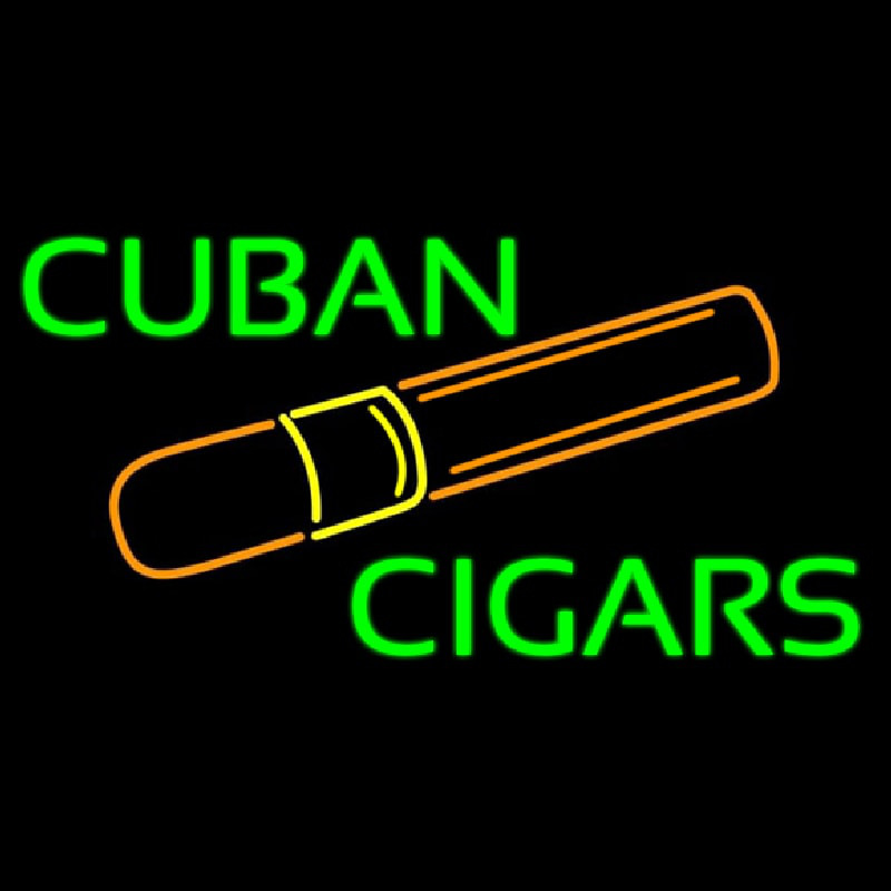 Custom Cuban Cigars Neon Sign USA