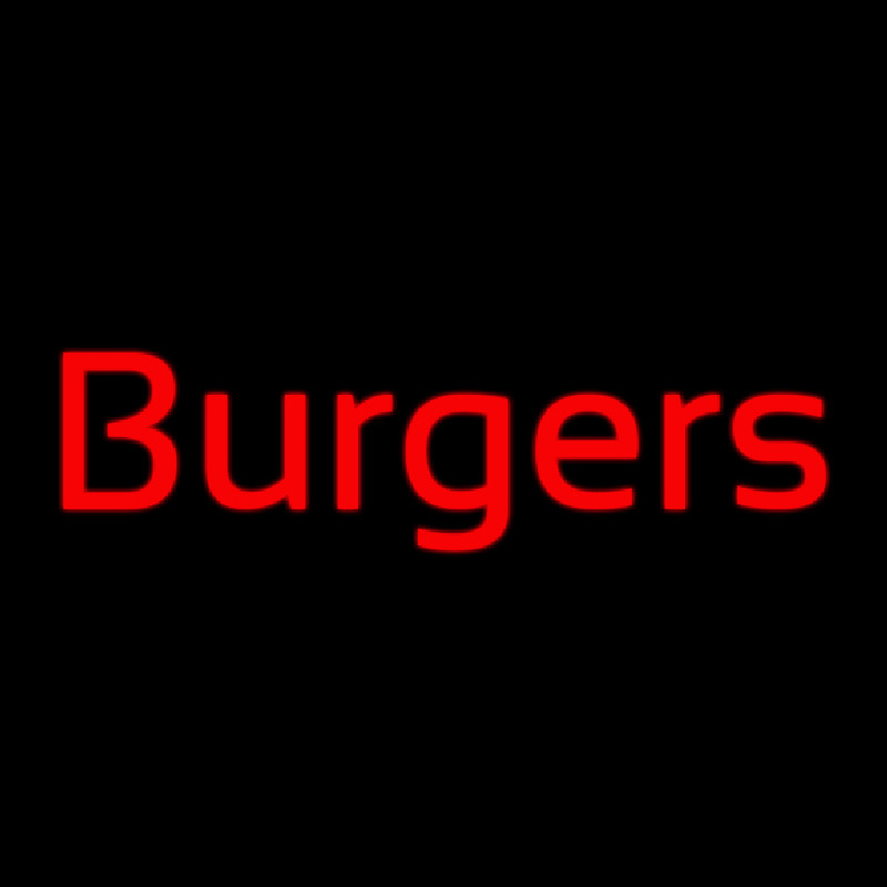 Custom Cursive Burgers Neon Sign USA