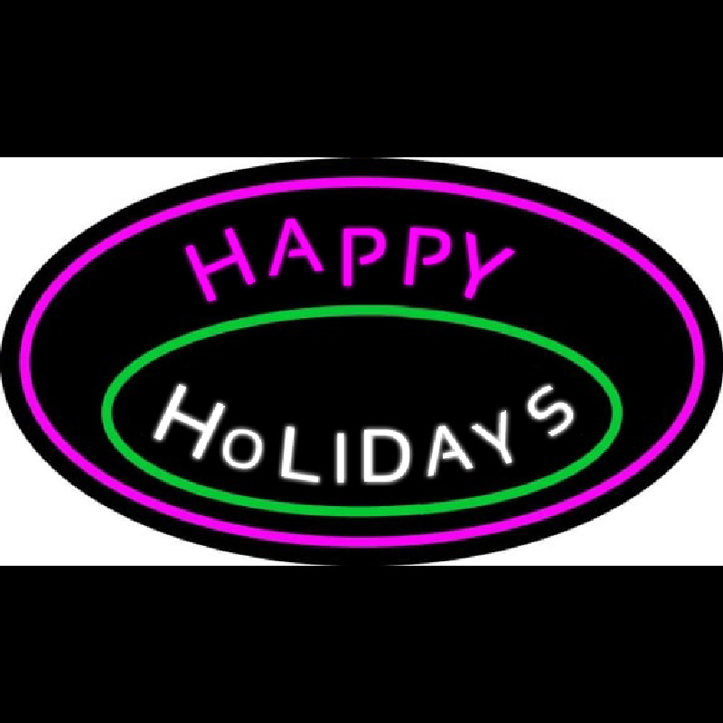 Custom Cursive Happy Holidays Neon Sign USA