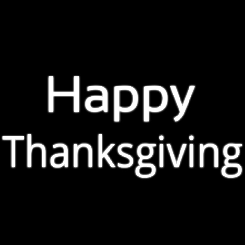 Custom Cursive Happy Thanksgiving Neon Sign USA