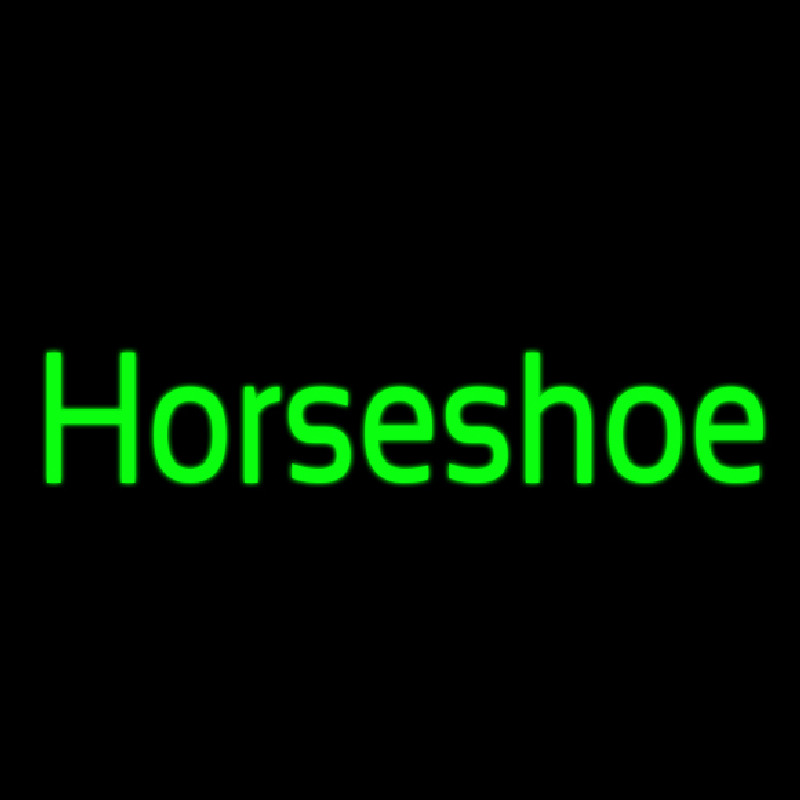 Custom Cursive Horseshoe Neon Sign USA