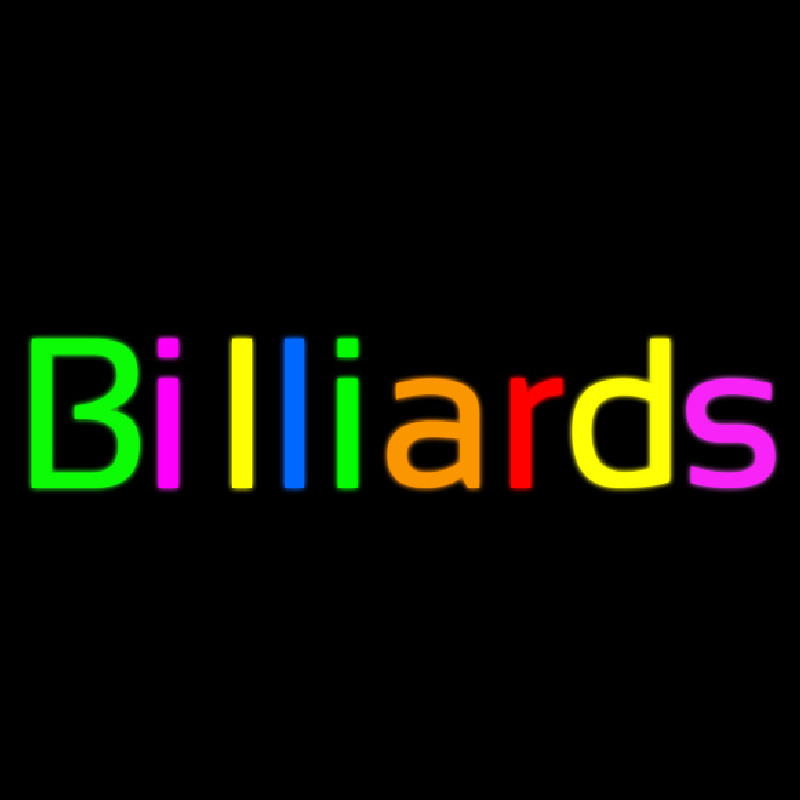 Custom Cursive Letter Billiards 1 Neon Sign USA