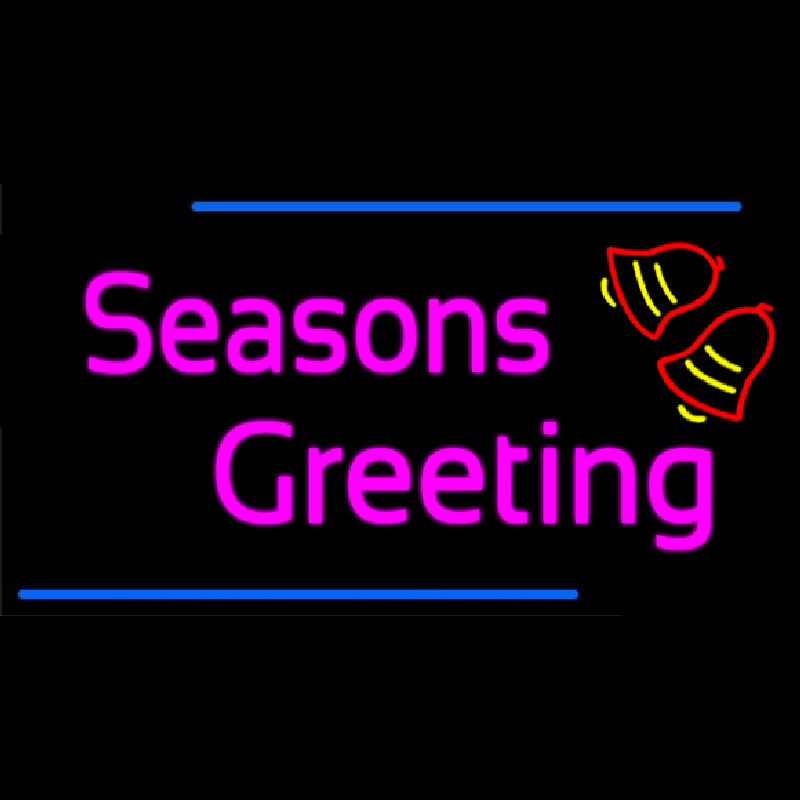 Custom Cursive Seasons Greetings 2 Neon Sign USA