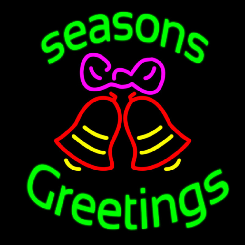 Custom Cursive Seasons Greetings 2 Neon Sign USA