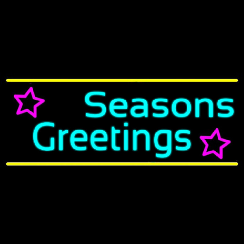 Custom Cursive Seasons Greetings 2 Neon Sign USA