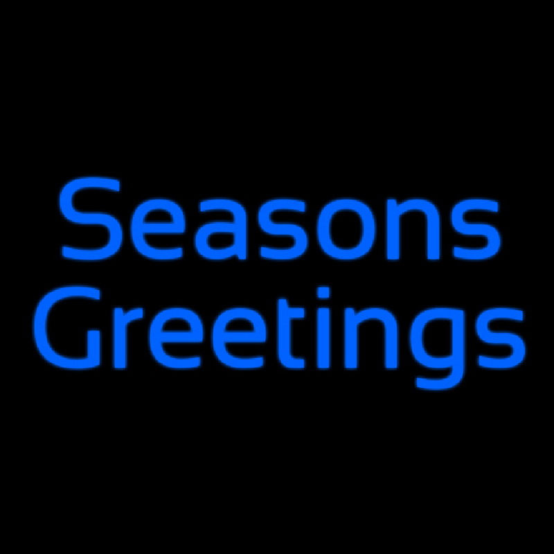 Custom Cursive Seasons Greetings Neon Sign USA