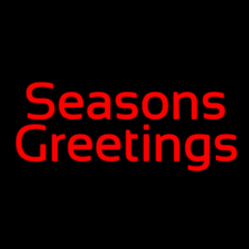 Custom Cursive Seasons Greetings Neon Sign USA