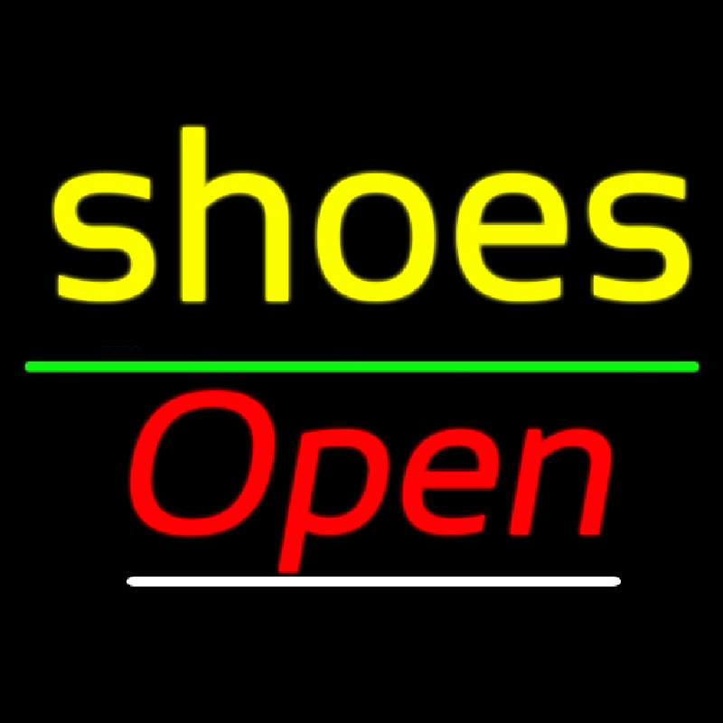 Custom Cursive Shoes Open Neon Sign USA