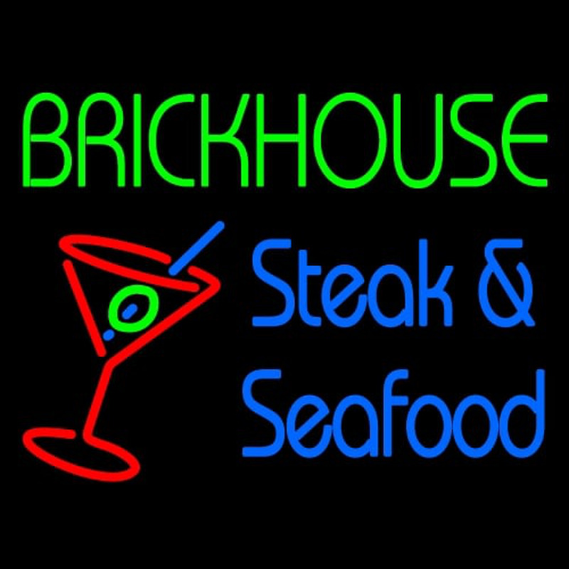 Custom Custom Brickhouse Steak And Seafood Neon Sign USA