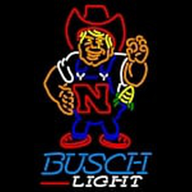 Custom Custom Busch Light Nebraska Cornhuskers Herby The Husker University Neon Sign 1 Neon Sign USA
