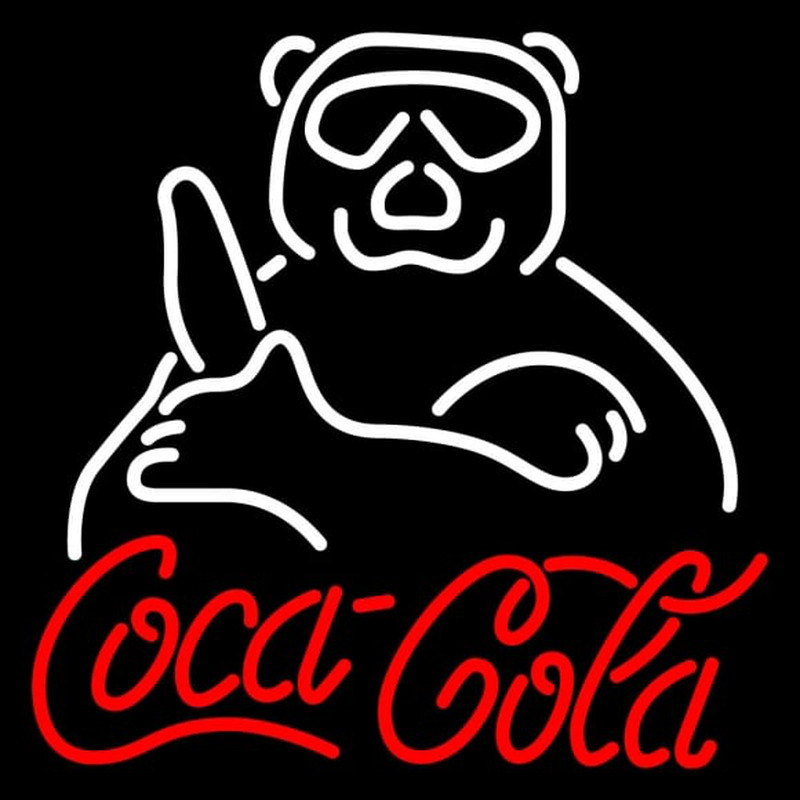 Custom Custom Coca Cola Sign With Panda Neon Sign USA