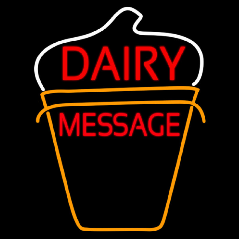 Custom Custom Dairy On Logo Neon Sign USA