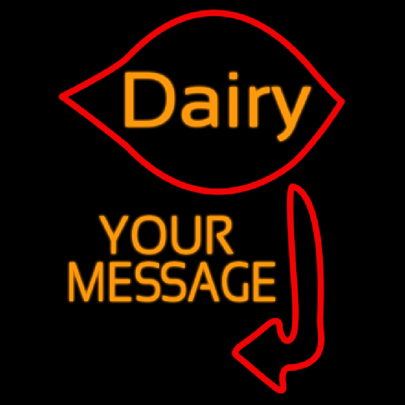 Custom Custom Dairy With Arrow Neon Sign USA