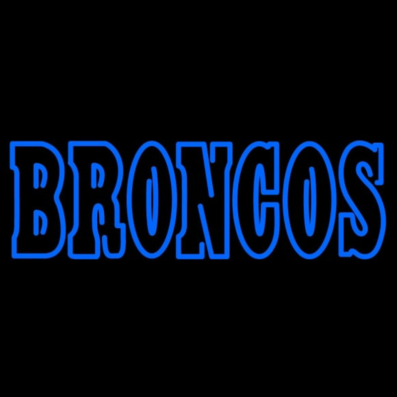Custom Custom Denver Broncos   Wordmark Logo Neon Sign Neon Sign USA