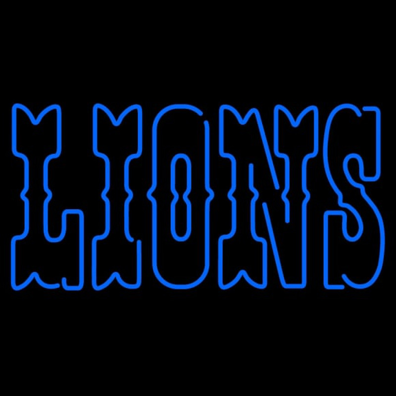Custom Custom Detroit Lions   Wordmark Logo Neon Sign Neon Sign USA