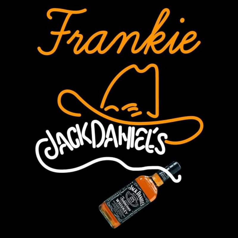 Custom Custom Frankie Rare Jack Daniels Whiskey Cowboy Hat Neon Sign USA