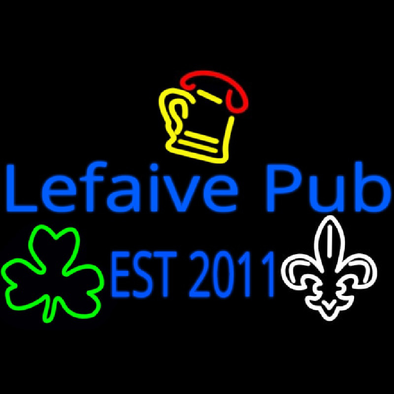 Custom Custom Lefaive Pub Est 2011 Neon Sign USA