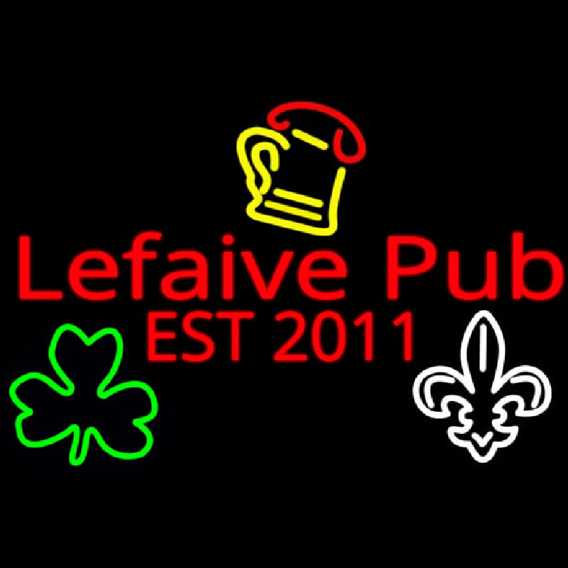 Custom Custom Lefaive Pub Est 2011 Neon Sign USA