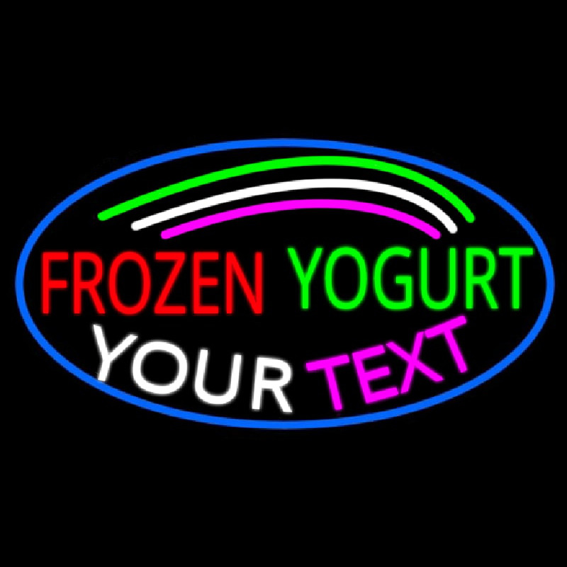 Custom Custom Made Frozen Yogurt Neon Sign USA