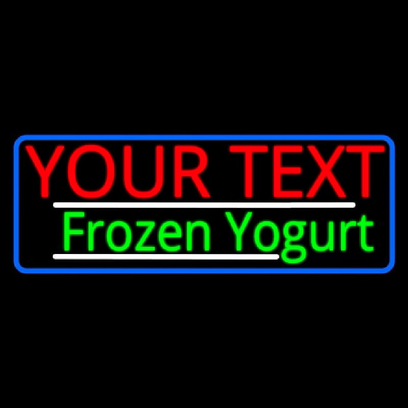 Custom Custom Made Frozen Yogurt Neon Sign USA