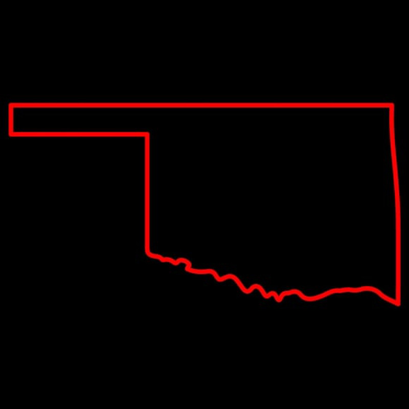 Custom Custom Outline Of The State Of Oklahoma Neon Sign Neon Sign USA