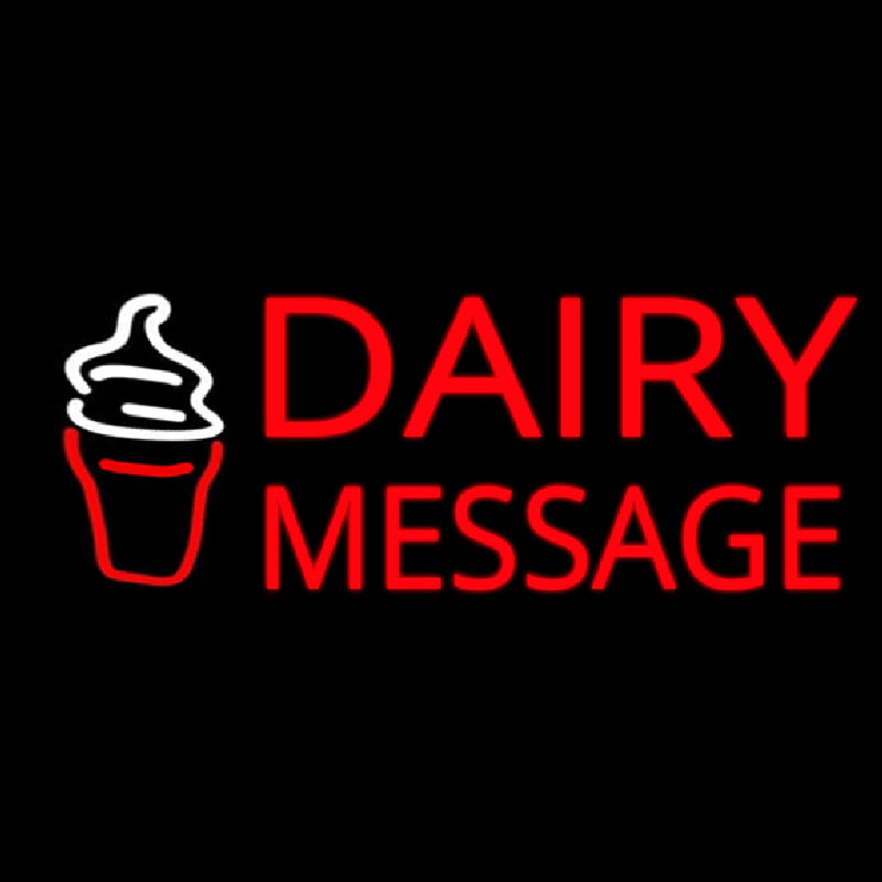 Custom Custom Red Dairy Neon Sign USA