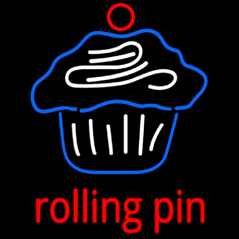 Custom Custom Rolling Pin Cupcake 2 Neon Sign USA