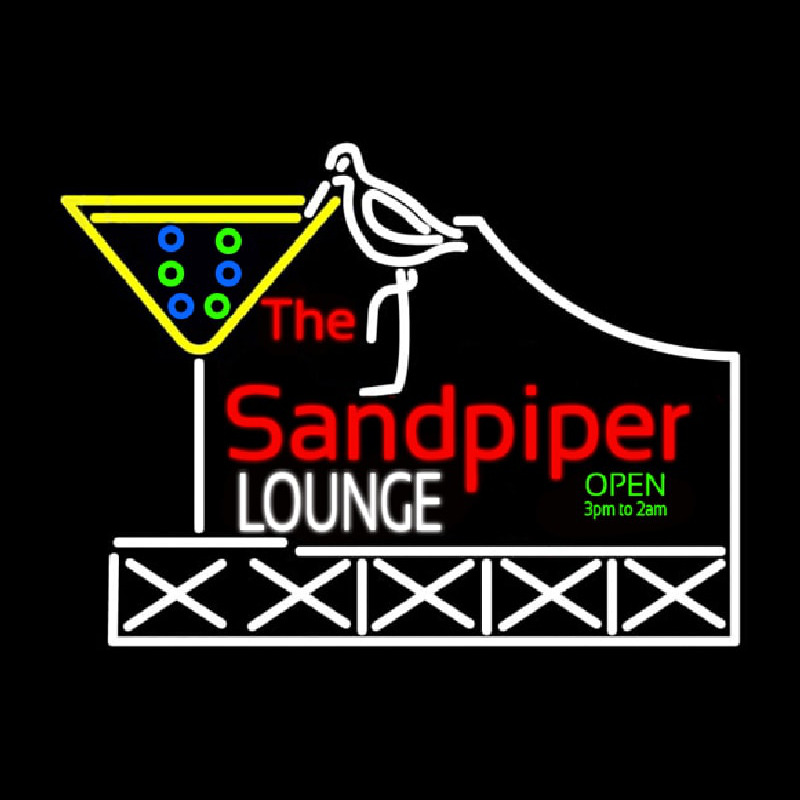 Custom Custom Sandpiper Lounge Logo Neon Sign USA