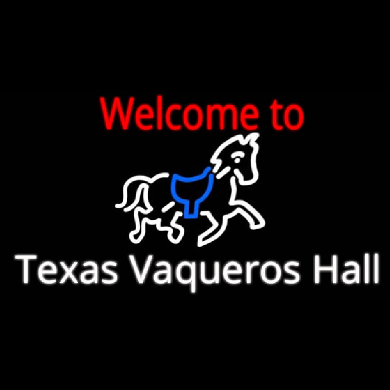 Custom Custom Welcome To Texas Vaqueros Hall Real Neon Tube Neon Sign USA