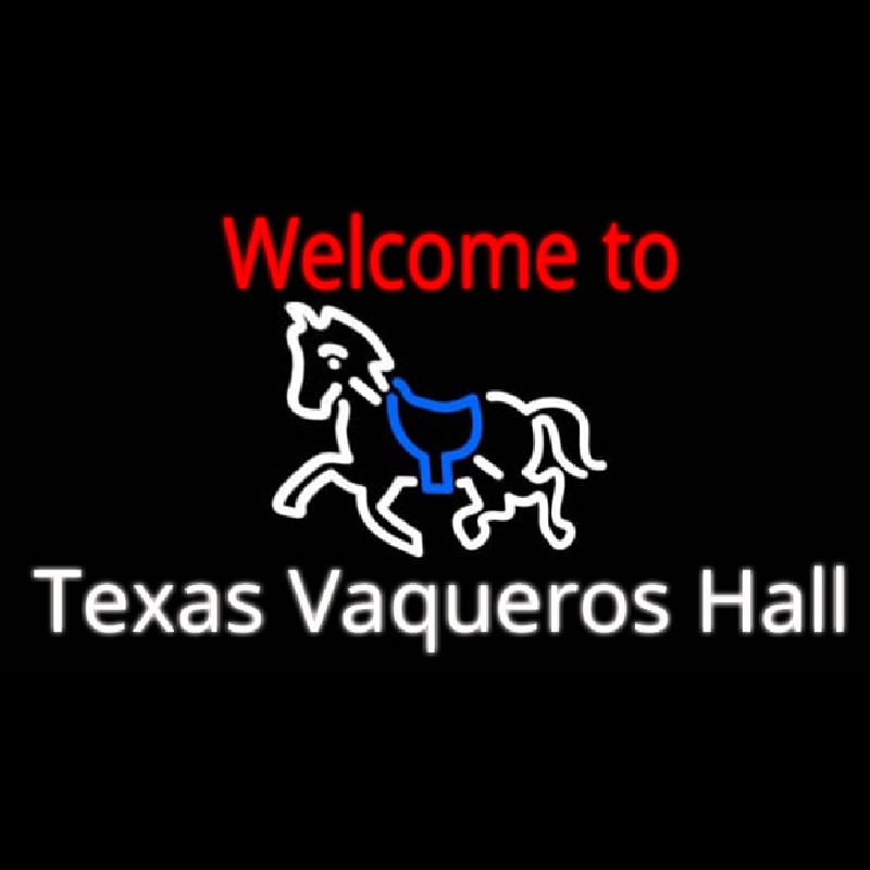 Custom Custom Welcome To Texas Vaqueros Hall Real Neon Tube Neon Sign USA